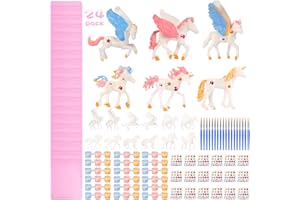BuYupop Einhorn Geschenke für Mädchen, 24 Stück Malset für Kinder, Kindergeburtstag Basteln, Weihnachten Geschenke für Mädchen, Bastelset Mädchen, Mitgebsel Kindergeburtstag Pinata Füllung