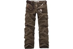 AYG Herren Cargo Hose Baumwolle Militär Arbeitshose Hose Camouflage Cargohosen