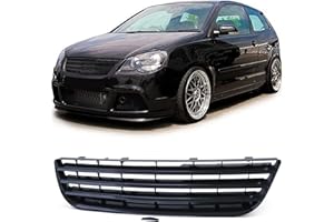 ‎CARPARTS-ONLINE Sport Kühlergrill Grill ohne Emblem Schwarz für VW Polo 9N3 05-09