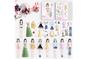 DOANDCAN Magnetic Dress Up Baby Paper Dolls, Magnetic Princess Dress Up Paper Doll Set, Magnet Dress Up Games for 3+ Year Old Girls Toddler (A)