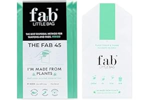Fab Little Bag Sanitary Disposal Bags for Tampons, Pads, Towels, Liners - No Mess, No Odour, Sealable - Pack of 45