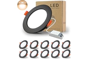 BAGZY 10x Faretti LED da Incasso, 9W Equivalenti a 90W,900LM,AC 220-240V,Bianco Caldo 3000K,Ritaglio Ø 90-100mm,IP44,Faretto da Soffitto Ultra Piatto per Camera da Letto Bagno Cucina (Grigio)