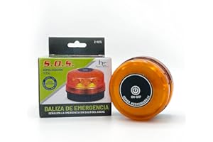 RC OCIO Luz Emergencia Coche homologado dgt Baliza de señalización homologada V16 / Señal de Luces de Emergencia para Coche, Moto, camión y Bicicleta Help Flash para vehiculos