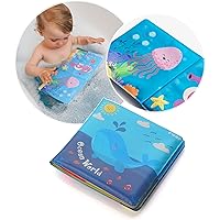 Reer MyHappyBath Book - Libro da bagno magico con cambio di colore e funzione sonoro, Multicolore