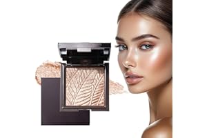 LILBITTY 1 Stück Silberner Highlighter Puder, Schimmernder Concealer und Konturpuder, Langanhaltender Diamant Glow für Wangen, Augen und Nase, Perfekt für Glänzende Looks (02#)