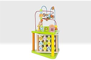 BEEHIVE TOYS & GIFTS Beehive Musical Wooden Toy Large Activity Toy Play Centre with Threading Beads Large Activity Toy Learning Toys Toddlers