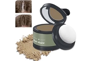 NAILGELER Retocador de raíces en polvo, 4g Corrector para las raíces del cabello, Powder Hair, Retoca Raíces Polvo para Densificar El Cabello de Mujeres y Hombres, Cobertura para Rellenar (Café poco profundo)