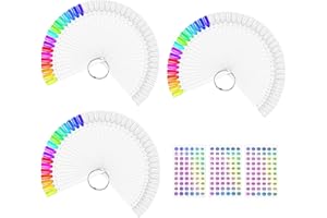 CAREHABI 150 Pièces Nuancier Ongles, Présentoir Ongles Nuancier Nuancier Vernis Semi Permanent pour Style Nail Art et Affichage Des Couleurs avec Autocollants De Numéro 1-180