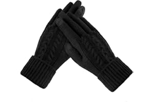 Fullogo Winter Gloves for Women, Women Knit Touch Screen Gloves, Thick Ladies Gloves, Soft Womens Gloves, Thermal Gloves for Women