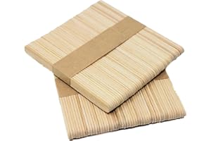 SIXIUDIA 100StückeEisstiele aus holz, Eisform Holzstab, Holzstäbchen Eisstangen,Holzstäbchen zum Basteln, hölzernen Spateln, DIY-Kunsthandwerk, Holzstäbchen zum Basteln, Rühren