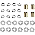 ECUDIS Lamp Pipe Locknut, Lamp Rod Couplings, Lock Nut Fasteners for Standard 1/8 IP Threaded Pipe, Lamp Assemlby or Repair Lamp Tube Threaded Locknuts