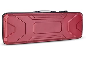 Crossrock Étui pour Violon 4/4 | Coque Rigide moulée en ABS avec Serrure à Combinaison, Compartiment pour Accessoires et Sangles de Sac à Dos – Rouge (CRA420VFRD)