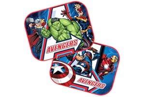 Theonoi Lot de 2 pare-soleil pour voiture - Pare-soleil latéral au choix : Mickey – Cars – Star Wars – Winnie / Protection UV Cadeau pour garçon (New Avengers)