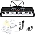 JUAREZ Octavé JRK541 54-Key Portable Electronic Keyboard with LED Digital Display | Adapter | Key Note Stickers | Microphone | Music Sheet Stand | 100 Rhythms | 100 Timbres | 8 Demos | 8 Percussions