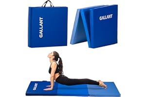Gallant Foldable Gymnastics Mat - 6ft Long & Tri Folding, 5cm Thick High Density Foam, Non Slip & Easy to Clean - Tumble Exercise Gym Crash Mat For Children, Kids Gymnastics Equipment