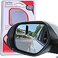 LivTee Blind Spot Mirror，Fan Shaped 2.5‘’ HD Glass Frameless Convex Rear View Mirror with wide angle Adjustable Stick for Cars SUV and Trucks, Pack of 2