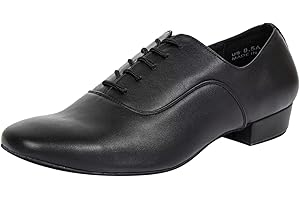 Asyusyu Dance Shoes for Men Lace Up Men's Ballroom Dance Shoes for Latin Salsa Practice