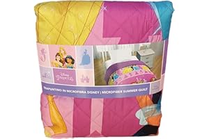 IL BOTTEGONE Trapuntino Singolo Primaverile Estivo Personaggi Cartoons Copriletto Trapuntato Leggero Bambini (Princess)