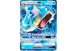 FRIKI MONKEY Carte Pokemon giganti promozionali, carta GX, VMAX, EX, Vstar o V, carta Jumbo taglia XXL, box promozionale, prodotto ufficiale, lingua Inglese (Gyarados GX SM212)