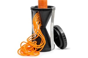 HI NATURE™ Spiralskärare för grönsaker – manuell grönsaksskärare för zucchinininudlar, zoodles & grönsakspaghetti – Juliennes