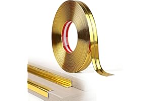 EFUTURETIME Dekoracyjna elastyczna listwa ścienna 2 cm × 10 m miękka listwa narożna do drzwi listwy przypodłogowe szafki sufitowe ochrona krawędzi stołu, błyszczące złote lustro