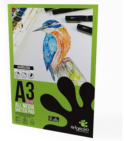 Frisk Essentials Mixed Media Paper Pad - A3 Size, 150gsm, 30 Sheets, Acid-Free, White