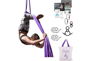 F.Life Aerial Silk Yoga Hammock- Hardware Kit Durable 10 Yards