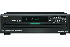 Onkyo DX-C390(S) 6-facher CD-Karussellwechsler, für die Wiedergabe von MP3 CDs und Audio CDs, High-End CD-Player mit innovativen Technologien, gebürstete Aluminium-Gehäusefront, schwarz