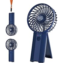 Wastou Portable Fan, USB Rechargeable Mini Silent Fan, Small Personal Fan 4 Speeds With Mirror, Battery Operated Table Fan For Outdoor Office Travel