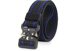 LumiSyne Cinturón Táctico 1.5" Ajustable Hombres Cinturón Resistente Cinturón Nylon Hebilla de Metal de Liberación Rápida Cinturón Táctica Molle para Molle Caza Deporte