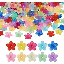 Craftdady Acryl Perlenkappen In Blumenform – Transparent Grün, 30 Stück, Für Schmuckherstellung & Basteln
