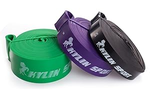 KYLIN SPORT Bande Elastique de Résistance Bande Latex de Yoga Bande d'entraînement pour Musculation Crossfit Récupération Pilates Kinésithérapie Culturisme pour Homme Femme