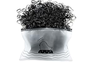 FUYIHGL 1000 Stück Haargummis Klein Schwarz ür Baby Kinder, Mini Haargummis Schwarz, Dünne Schwarz Kleine Haargummis, Kinder Baby Elastische Haargummi Black Mädchen(1000 Stück, Schwarz)