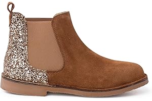 Pisamonas Stivaletti Bambina Scamosciati con Tallone Glitter