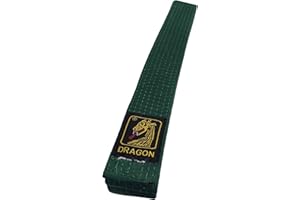 ‎BUDODRAKE Karategürtel Judogürtel Budogürtel Dragon Grün 100% Baumwolle