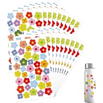 Autocollants Floraux Prasacco - 18 Feuilles - Déco Scrapbooking, Vélo, Ordinateur