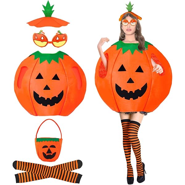 Halloween Kürbis Stirnband – Elastisches Haarband Für Party & Verkleidung (Orange)