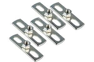 tecuro 5 x monteringsplatta 70 x 20 mm, med M 8 invändig gänga, galvaniskt förzinkat stål