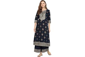 Janasya Indian Tunic Tops Baumwolle Kurti Set für Frauen