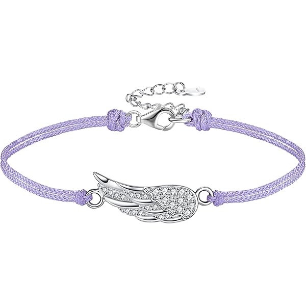 Viwind Bracelet De Cheville Ailes D'ange En Argent Sterling