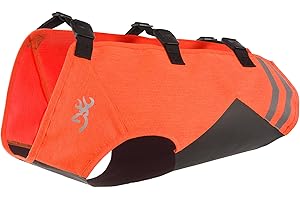Browning Haustierwesten, Warnwesten für Hunde, Sicherheitsweste (Safety Orange/Black), Large