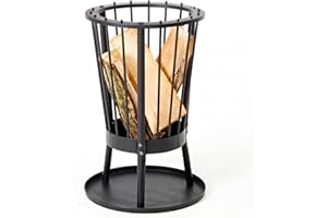 Barbecook Braciere da Giardino Modern Ronda, braciere in Ferro per Fuoco a Legna, caminetto da Esterno in Acciaio, 42.5x63m