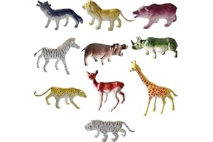 YUNHENTONG Set Animali, 10 PCS Animaletti per Bambini, Animali Della Giungla, Mini Animali Figure, Animali per Bambini, Animali Zoo per Bambini, Set Animali per Bambini, Giocattoli da Festa per Bambini (B)
