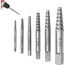 Set Di 6 Estrattori Per Viti Danneggiate - In Acciaio H.S.S 4341, Per Rimuovere Viti Spellate O Rotte - Foto 2