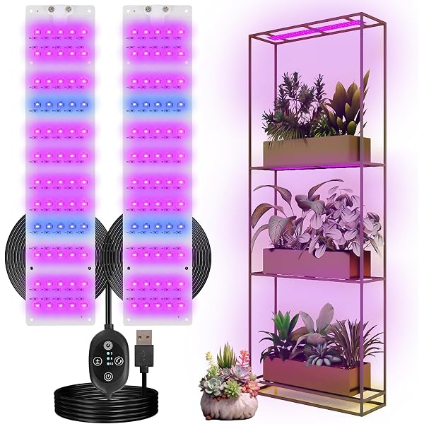 Lampe Horticole 2 Têtes Garpsen - Spectre Complet, Minuterie 6/12/16h Pour Plantes D'intérieur