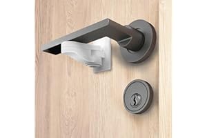 Moonybaby 4 Pack Lightweight Door Lever Safety Lock, Door Locks for Children, Child Door Handle Lock, Baby Proofing Door Lever Lock Without Drilling, No Tools, Including 2 White,1 Black, and 1Brown