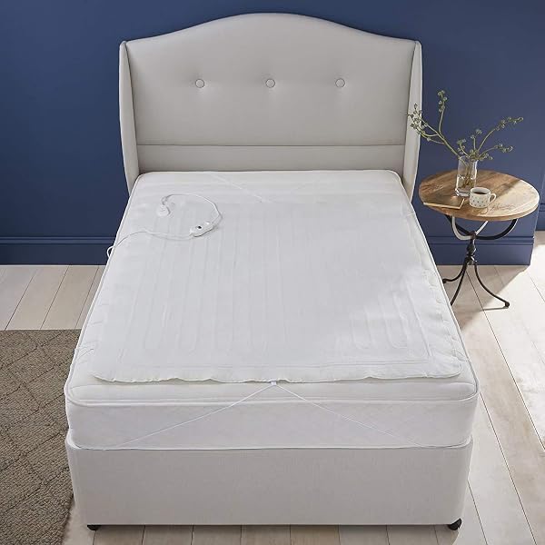 AIMS Heated Electric Blanket [S] Heated Under Bed Comfort Detachable  Controller with 3 Heat Settings, Polyester, White Super Cosy Washable  Fleece (SINGLE 140x70cm) : Amazon.co.uk: Health u0026 Personal Care