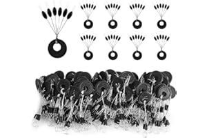 JTKREW 600 Pièces Stop Float Peche, 6 en 1 Caoutchouc Arrêt de Bouchons Pêche, Stop Fil Peche avec Taille XS S M L pour Les Ruisseaux, Les Rivières, Les Lacs, La Pêche en Mer, Les Réservoirs