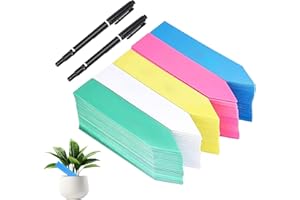 AZHONG TOYS 500Stk. Kunststoff Pflanzenetiketten, Mini Plastik Pflanzenschilder für Garten Pflanzen Etiketten für Kindergarten Topf Gartenpflanze Tags Pflanzen Etiketten Marker 10x2cm (Multicolor)