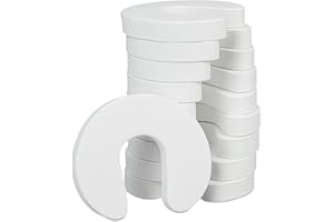Relaxdays Fermaporta di Sicurezza, Set da 10, Blocca Cassetti per Bambini & Neonati, Gommapiuma, 2 x 9 x 10,5, Bianco